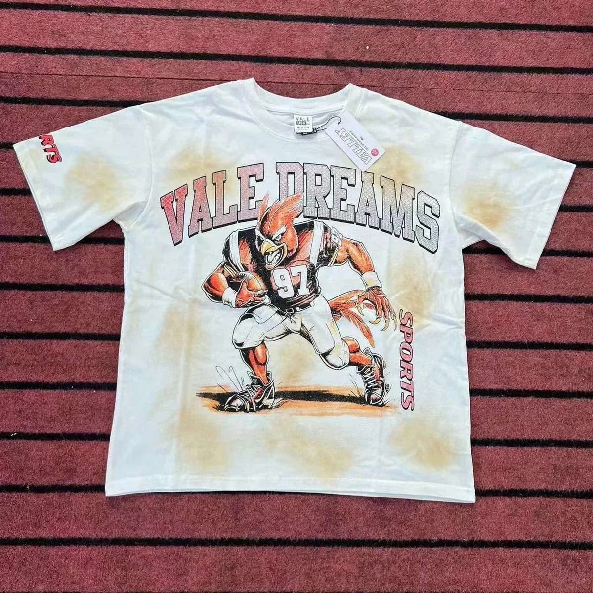 Other White 'Vale Dreams' Football Graphic T-Shirt White - 1