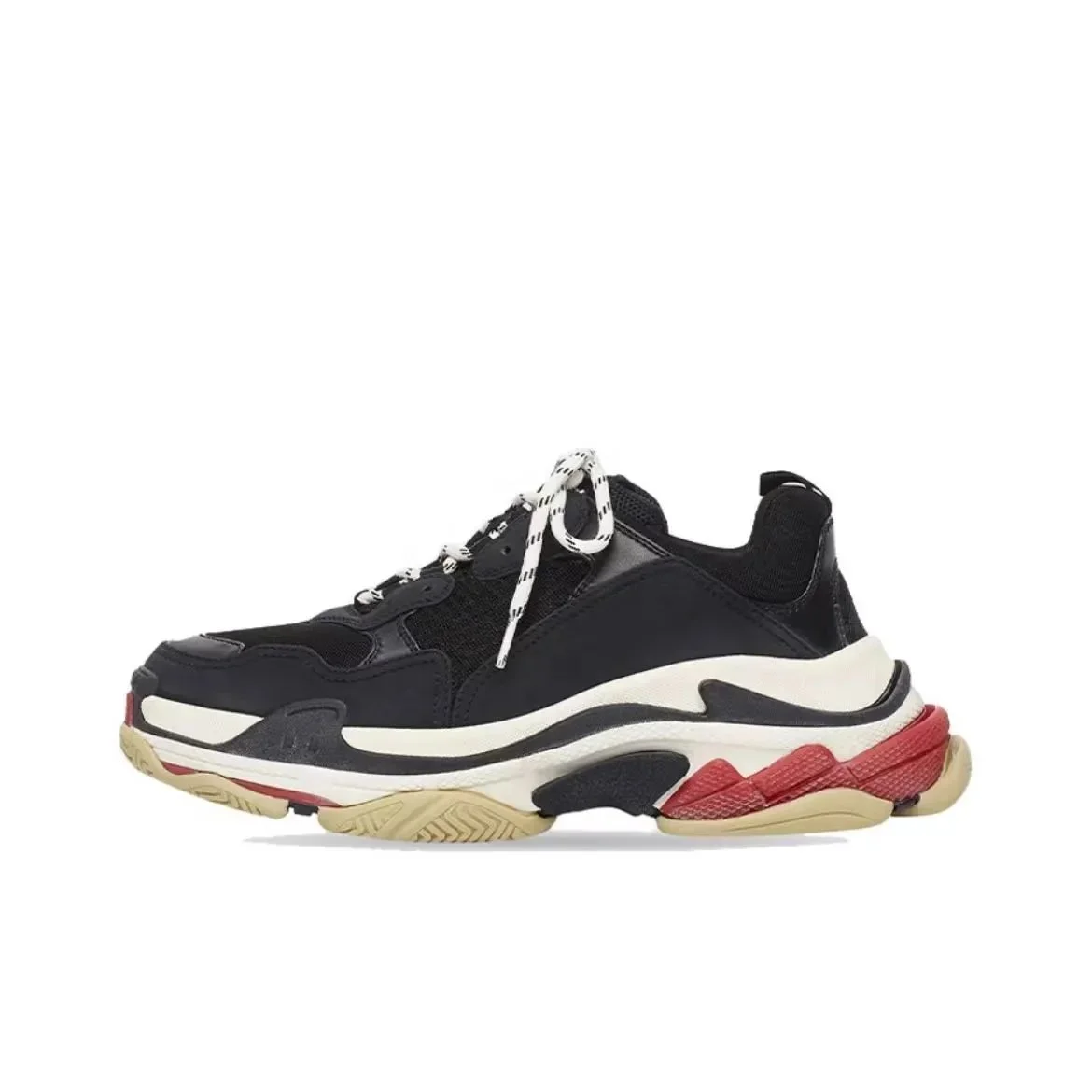 Balenciaga Balenciaga Triple S Black & White Sneakers Black - 1