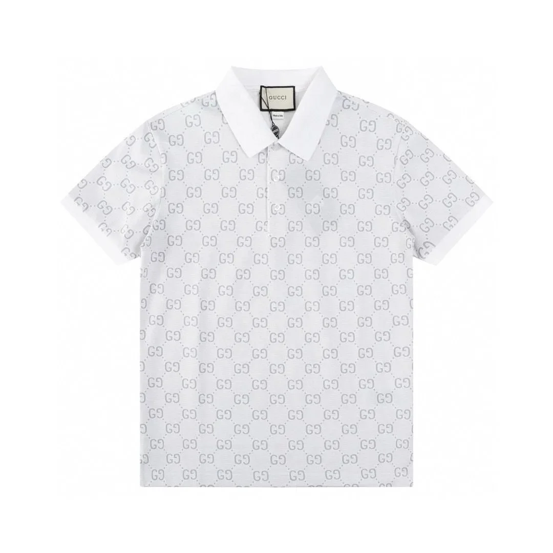 Gucci Gucci GG Monogram Polo Shirt White White - 1