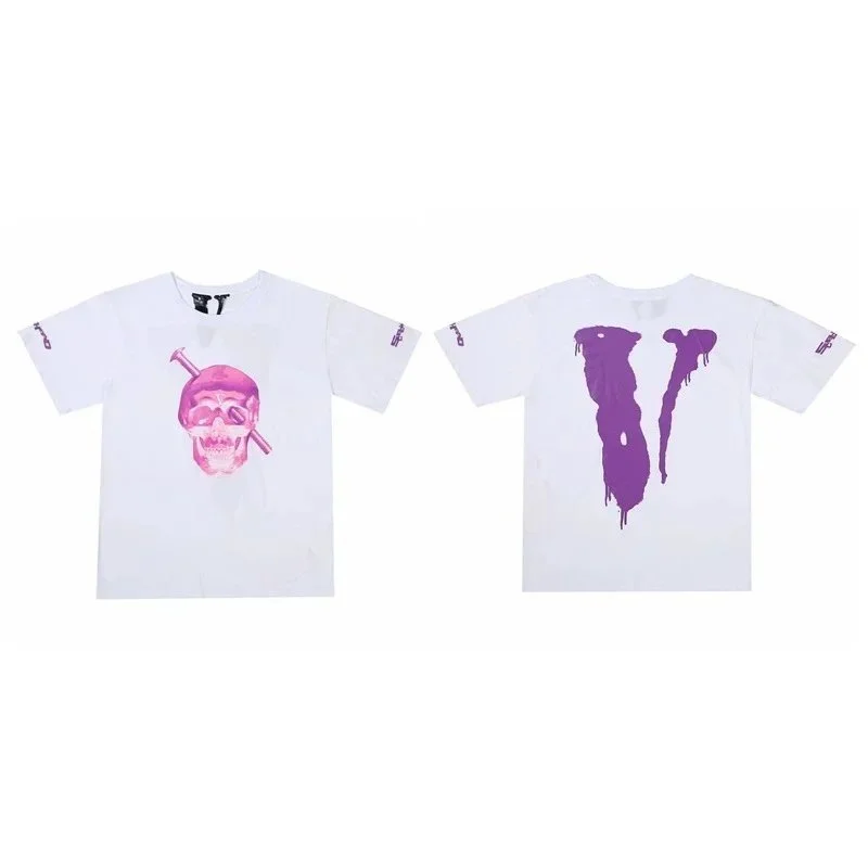 VLONE Unisex White Skull Print T-Shirt White - 1
