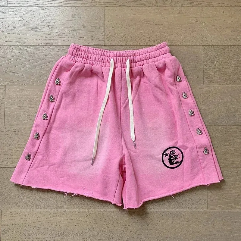 A Bathing Ape A Bathing Ape Pink Button Detail Shorts Pink - 1