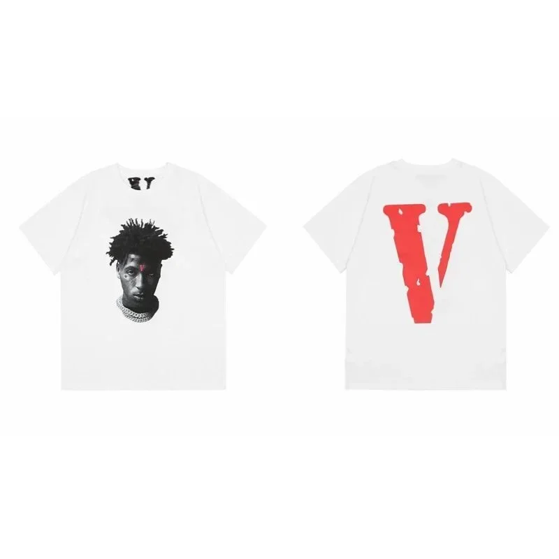 VLONE VLONE Staple White T-Shirt with Red V Logo White - 1