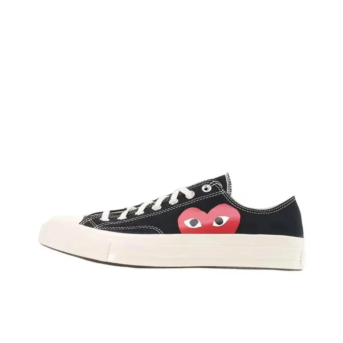 Comme des Garçons Comme des Garçons Play Chuck Taylor Black Red Sneakers Black - 1