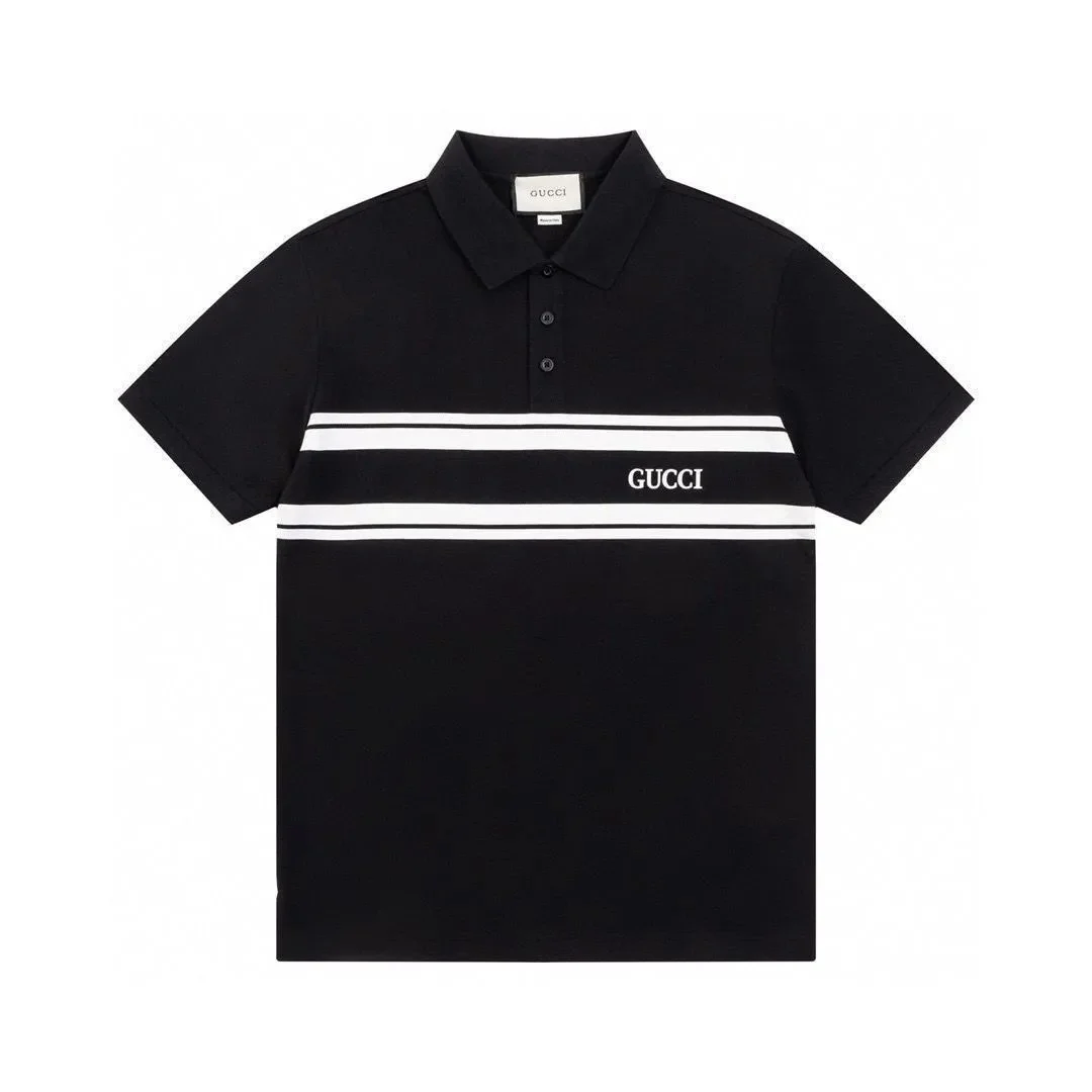 Gucci Gucci Black & White Striped Polo Shirt Black - 1