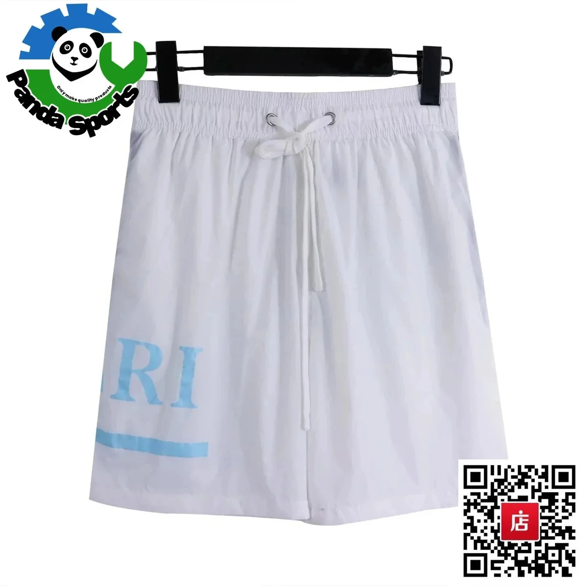 Other White Letter Print Shorts White - 1