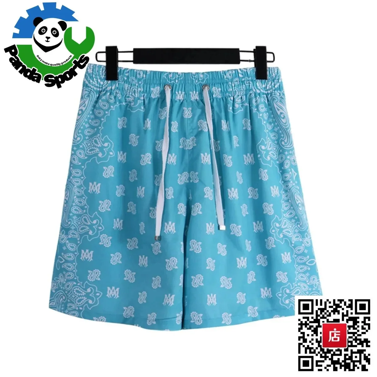Other Blue Paisley Print Shorts Blue - 1