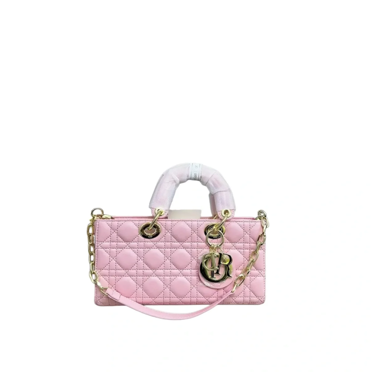 Dior Dior Lady Dior Pink Quilted Leather Handbag Pink - 1
