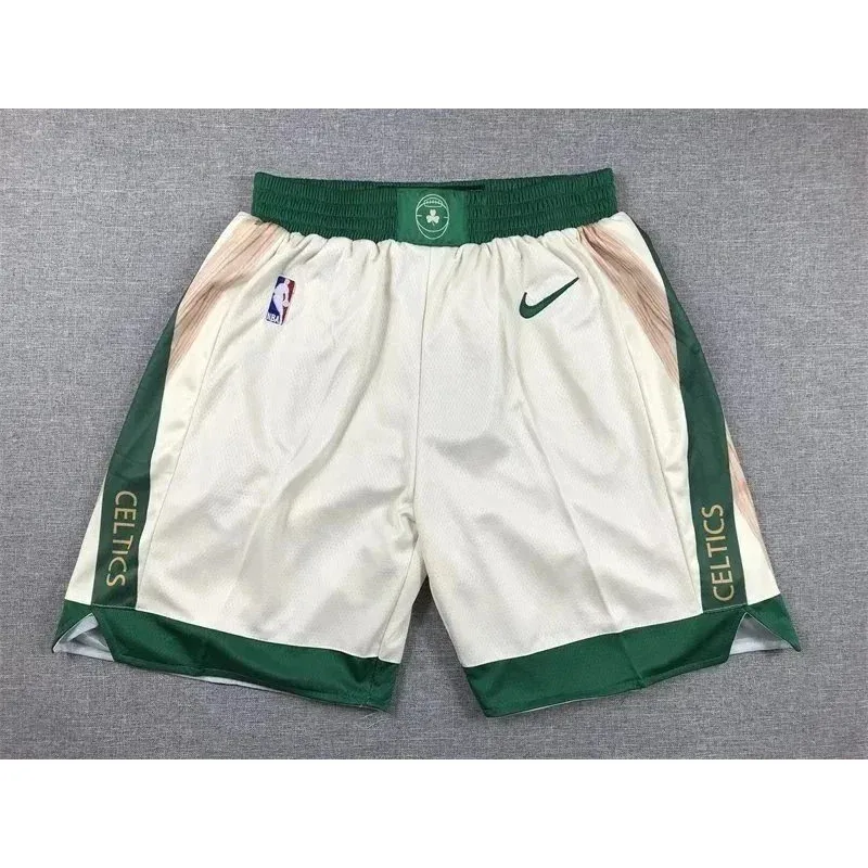 Jordan Nike Celtics Shorts White/Green Basketball White - 1