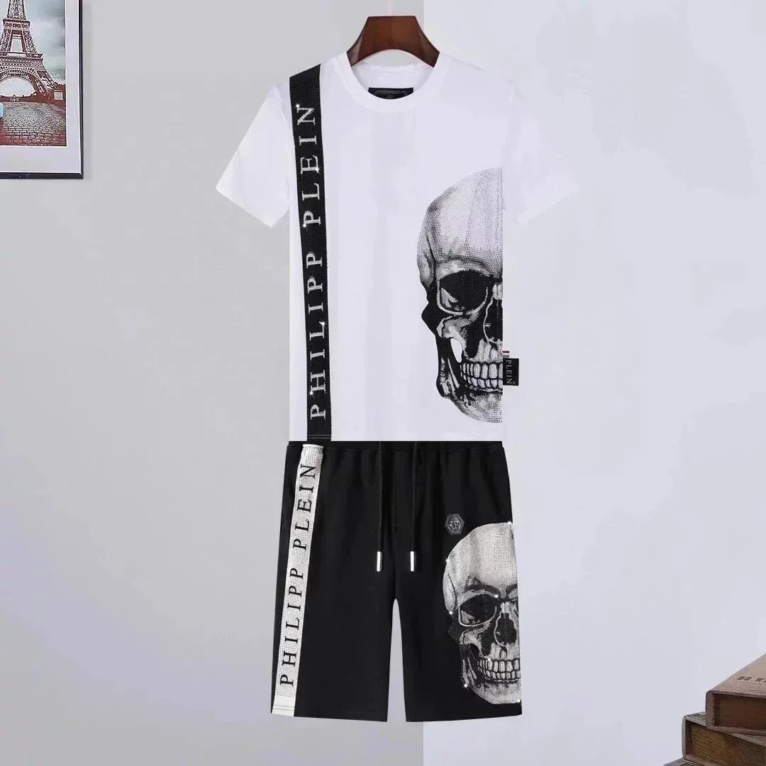 Philipp Plein Philipp Plein Skull Print Co-ord Set White/Black White - 1