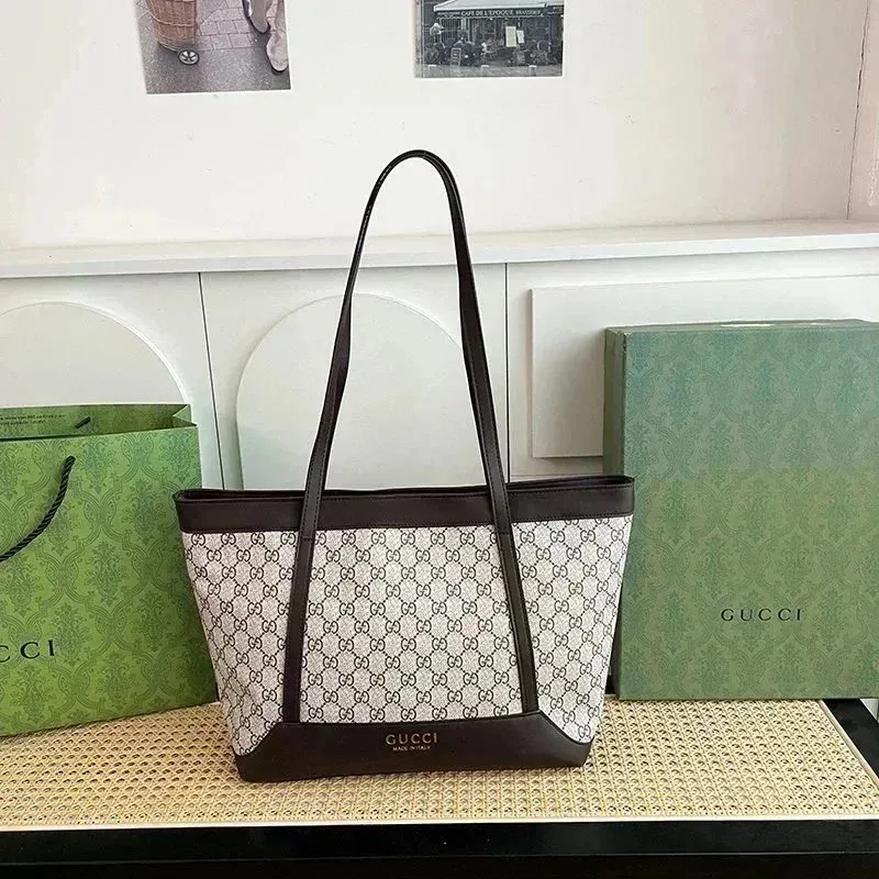 Gucci Gucci GG Marmont White & Brown Tote Bag White - 1