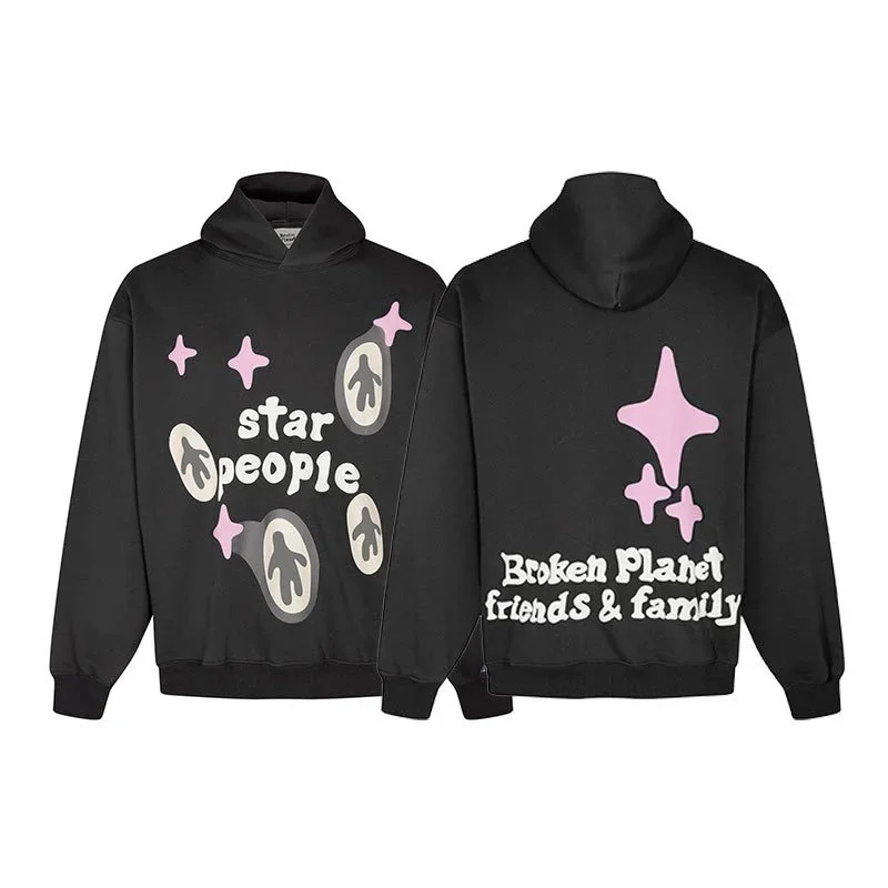 Broken Planet Broken Planet Star People Black Hoodie Black - 1
