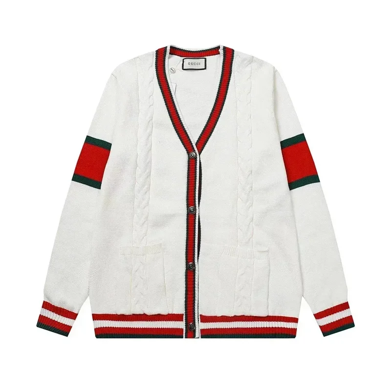 Gucci Gucci White Web Stripe Cardigan White - 1