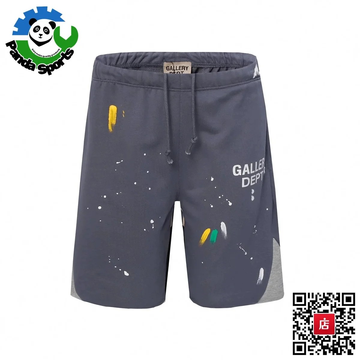 Gallery Dept. Gallery Dept. Art That Kills Paint Splatter Shorts Grey - 1