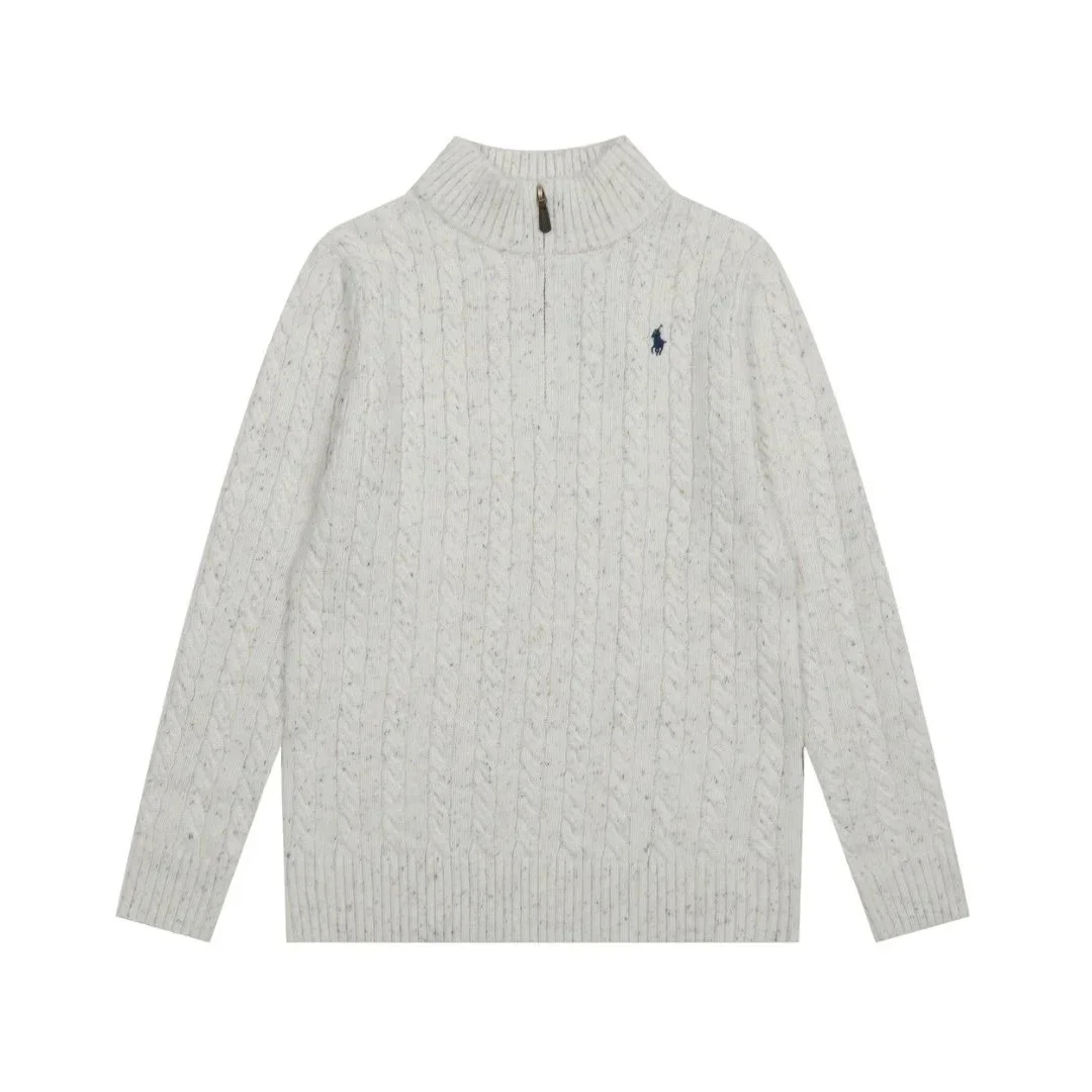 Polo Ralph Lauren Ralph Lauren Cable Knit Zip Neck Sweater White - 1