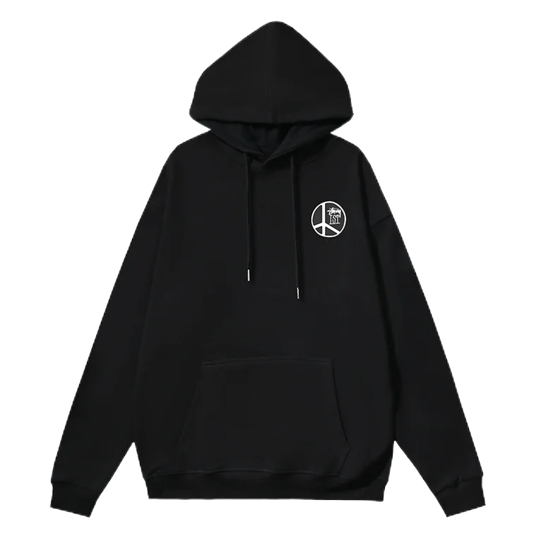 Stussy Stussy Basic Logo Black Hoodie Black - 1