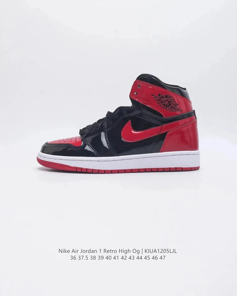 Jordan Nike Air Jordan 1 Retro High OG Black/Red Sneakers Black - 1