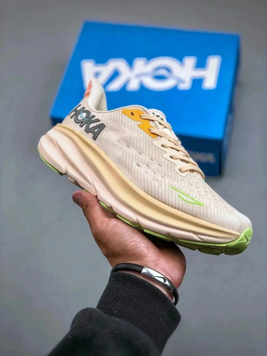 Hoka Hoka Clifton Beige & Yellow Sneakers Beige - 1