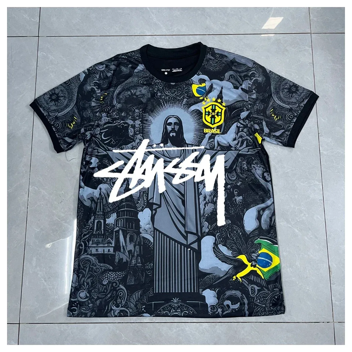 Stussy Stussy Brazil Jersey Black T-Shirt Black - 1
