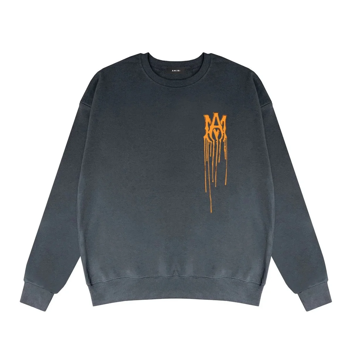 Amiri Amiri Dark Grey AM Logo Sweatshirt Grey - 1