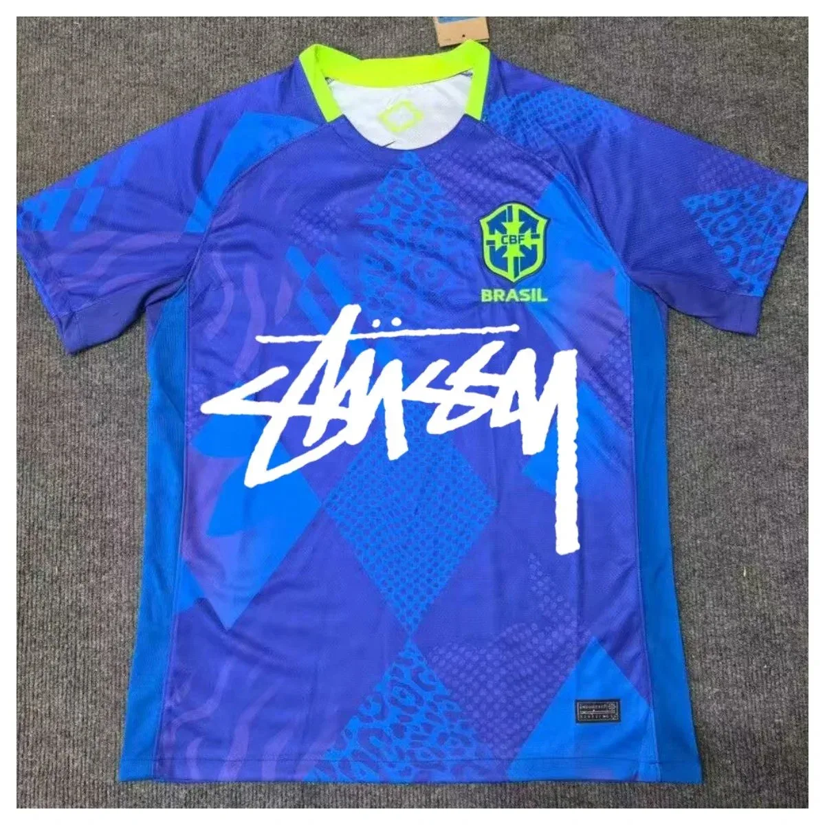 Stussy Stussy Brazil Jersey Blue White Soccer Shirt Blue - 1