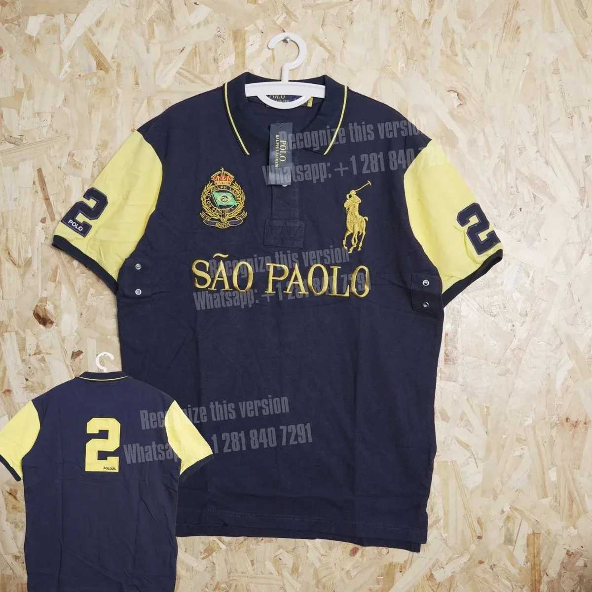 Polo Ralph Lauren Polo Ralph Lauren Big Pony São Paulo Polo Shirt Navy/Yellow Navy - 1