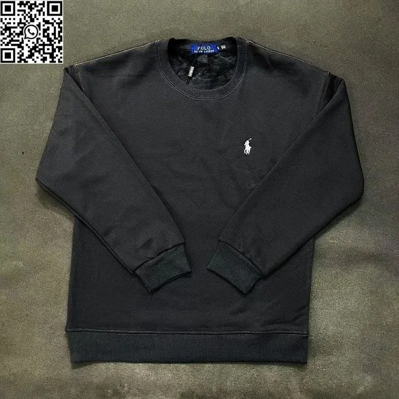 Polo Ralph Lauren Polo Ralph Lauren Black Pony Logo Crewneck Sweatshirt Black - 1