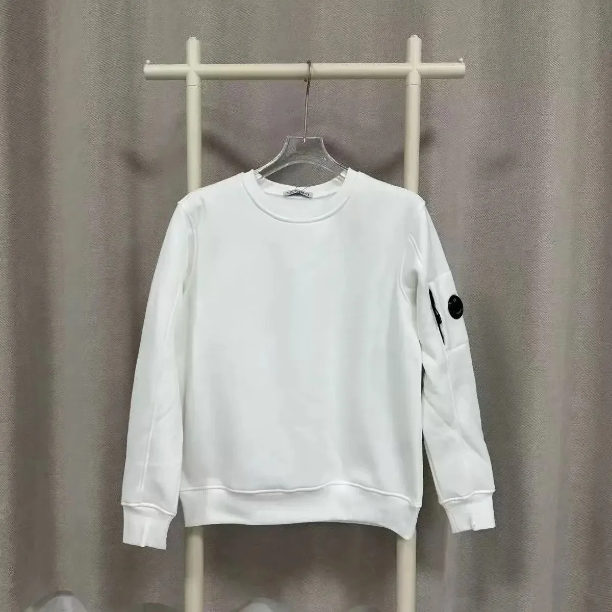 CP Company CP Company White Solid Crewneck Sweatshirt White - 1