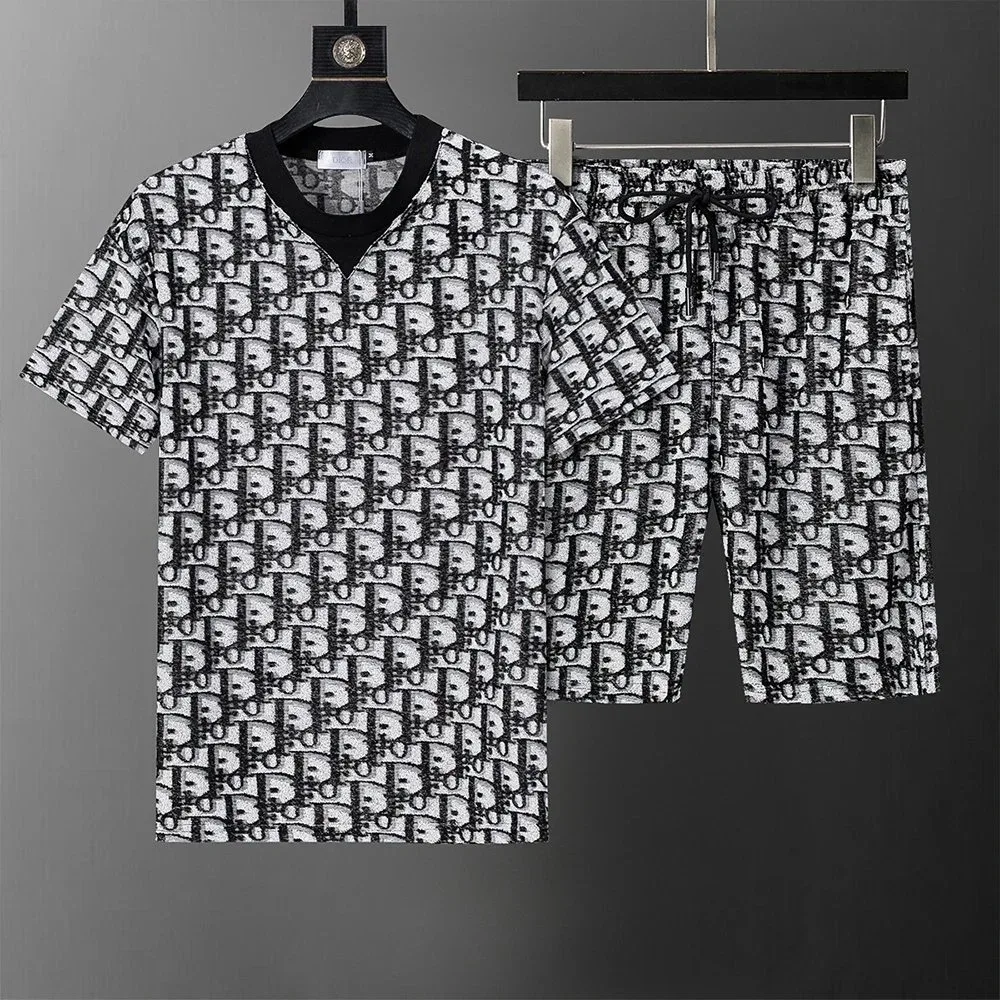 Dior Dior Oblique Logo Set Black/White Shorts & T-Shirt Black - 1