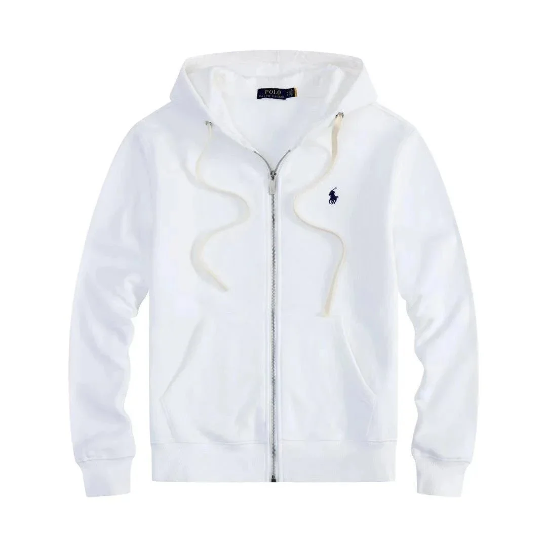 Polo Ralph Lauren Polo Ralph Lauren White Zip-Up Hoodie White - 1