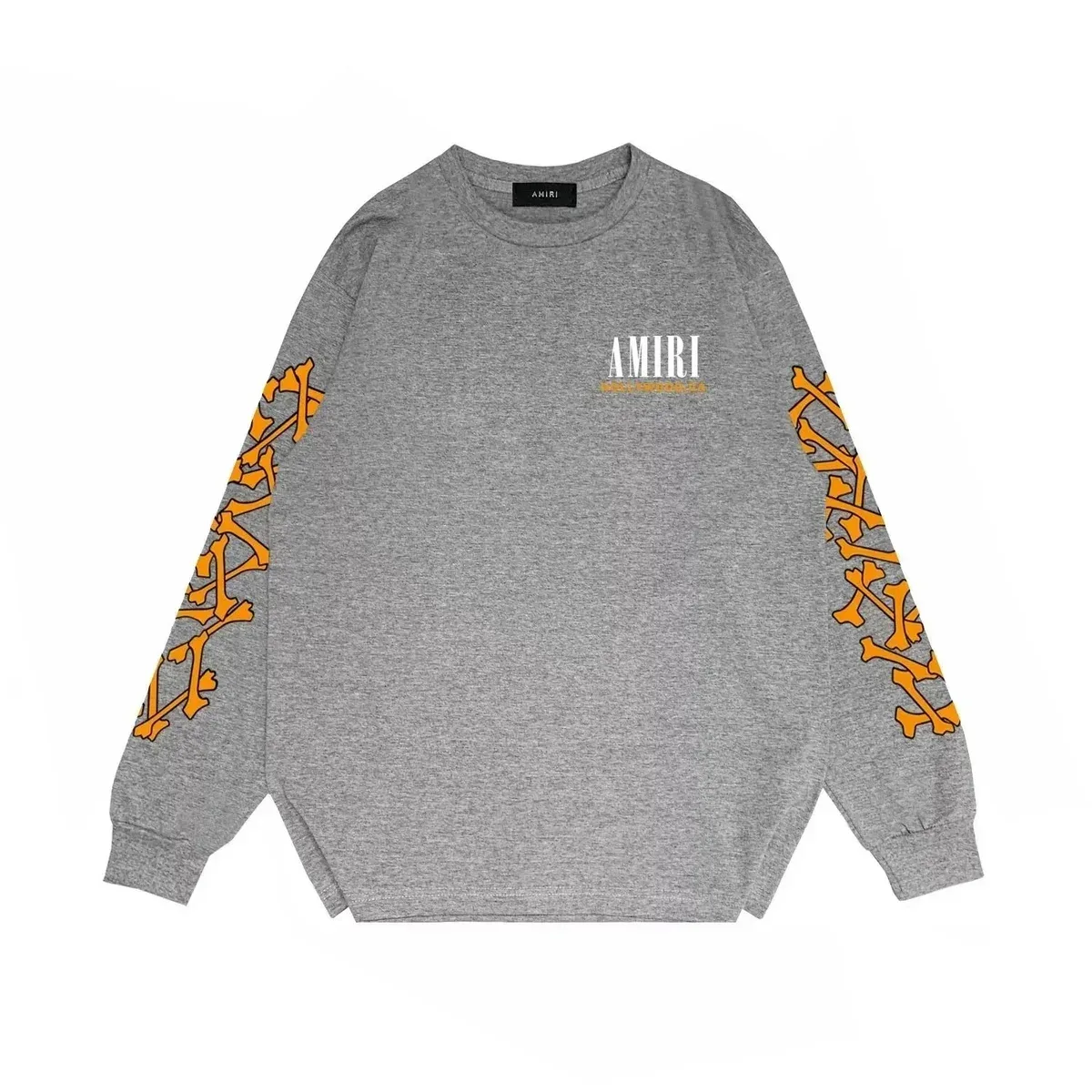 Amiri Amiri Grey Bone Print Long Sleeve T-Shirt Grey - 1