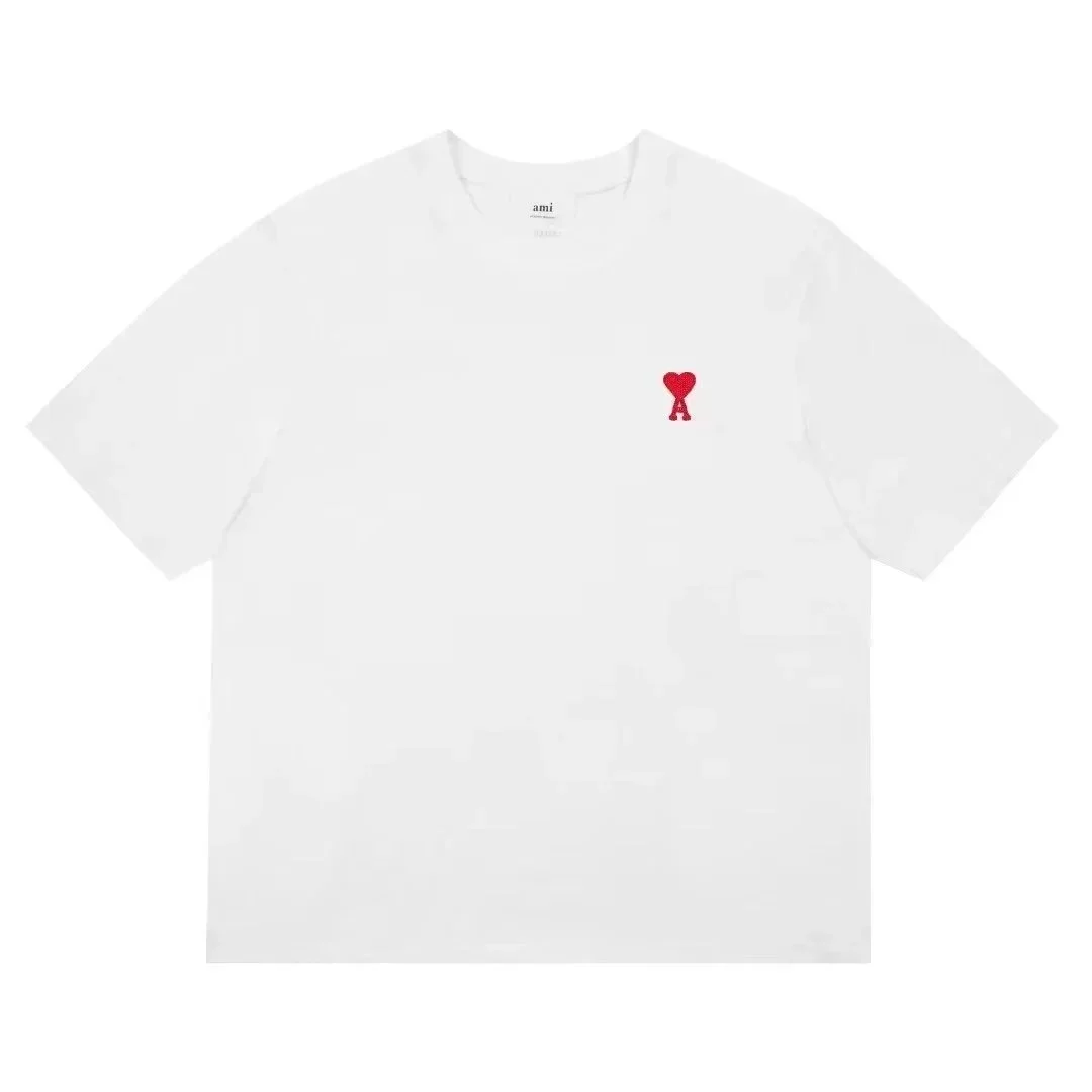 Ami Paris Ami Paris White Heart T-Shirt White - 1