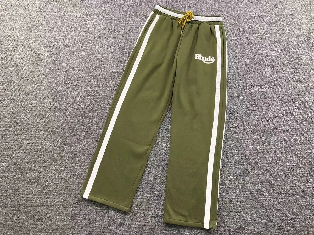 Rhude Rhude Rhecess Olive Green Track Pants Green - 1