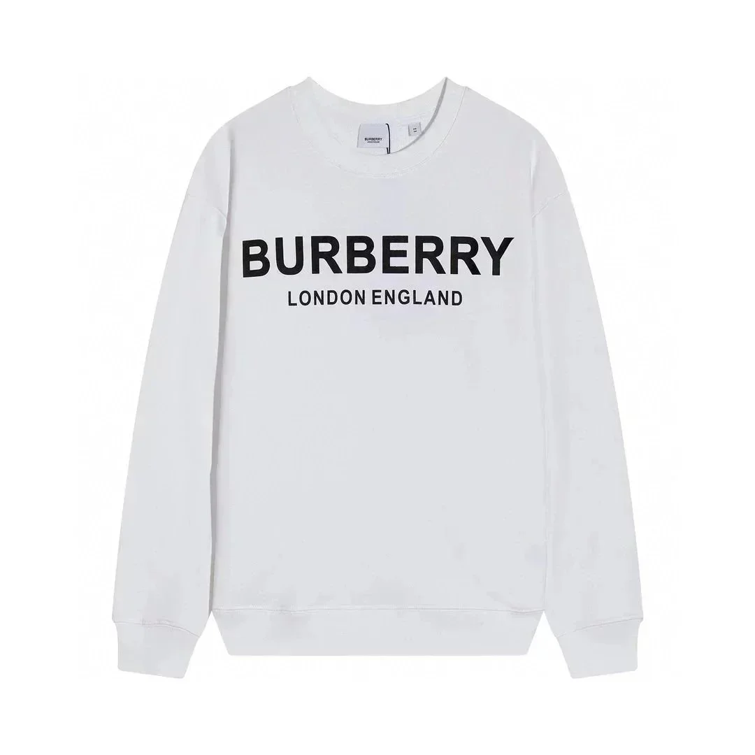 Burberry Burberry White Logo Print Crewneck Sweatshirt White - 1