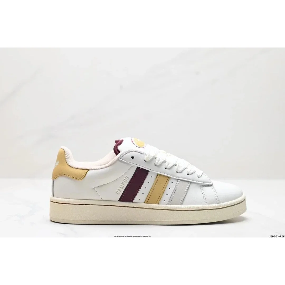 Adidas Adidas Campus White Burgundy Gold Sneakers White - 1