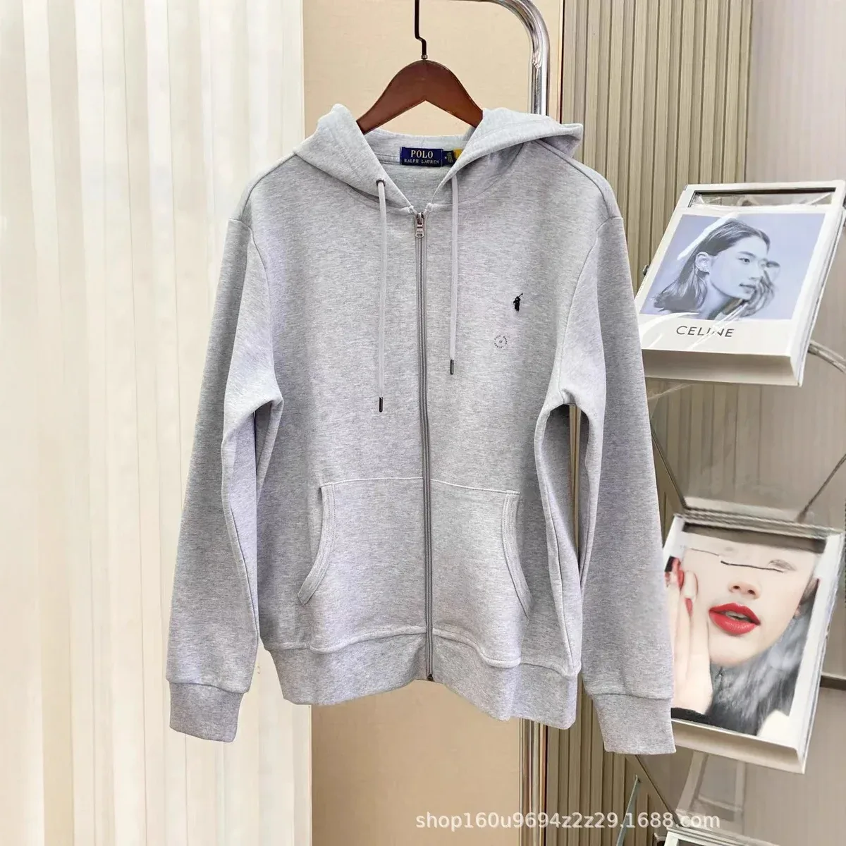Polo Ralph Lauren Polo Ralph Lauren Grey Zip-Up Hoodie Grey - 1