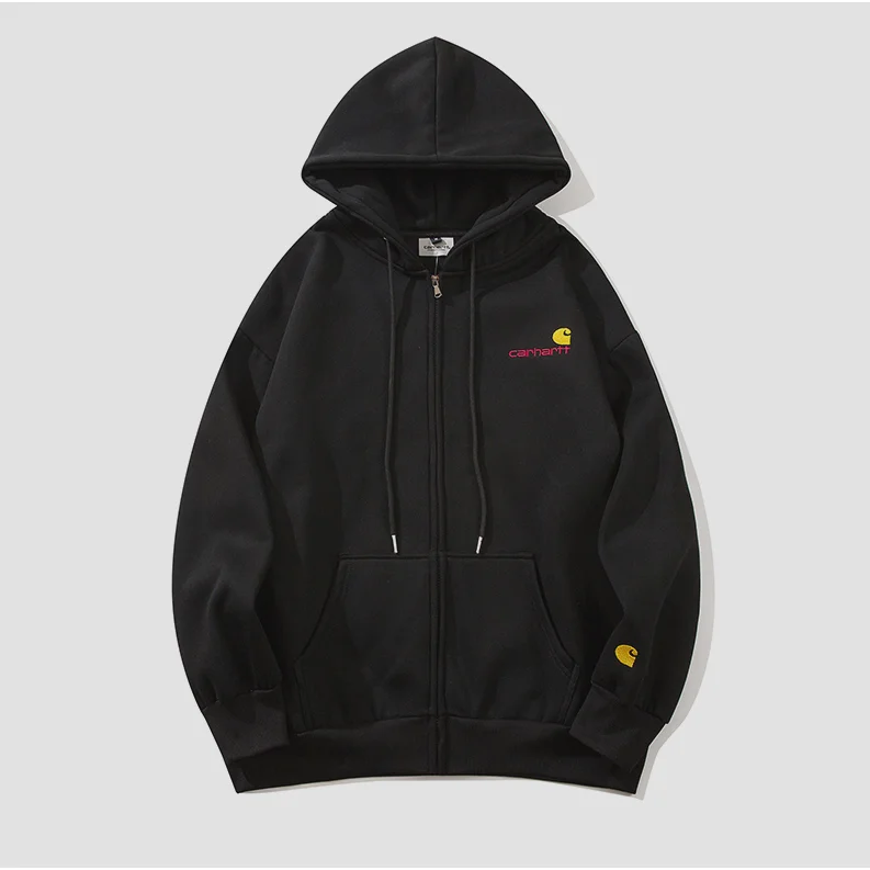 Carhartt Carhartt Zip-Up Hoodie Black Solid Top Black - 1