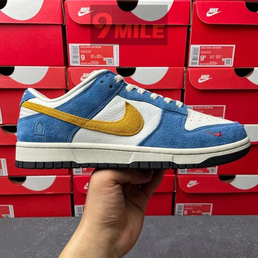 Nike Nike Dunk Low Retro '9 Mile' Blue & Yellow Sneakers Blue - 1