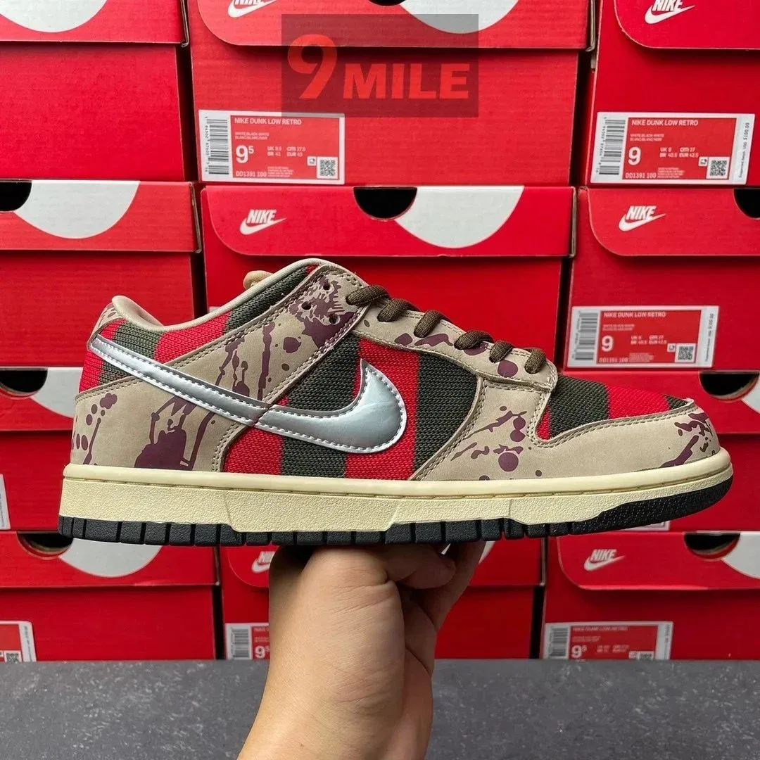 Nike Nike Dunk Low Freddy Krueger Horror Movie Sneakers Red - 1