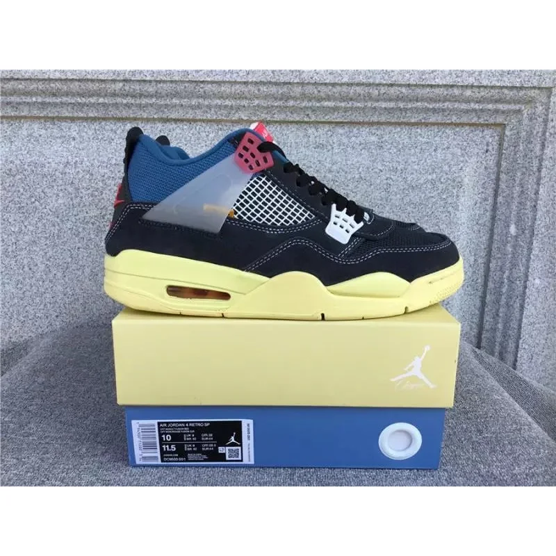 Jordan Nike Air Jordan 4 Retro SP Black Yellow Sneakers Black - 1