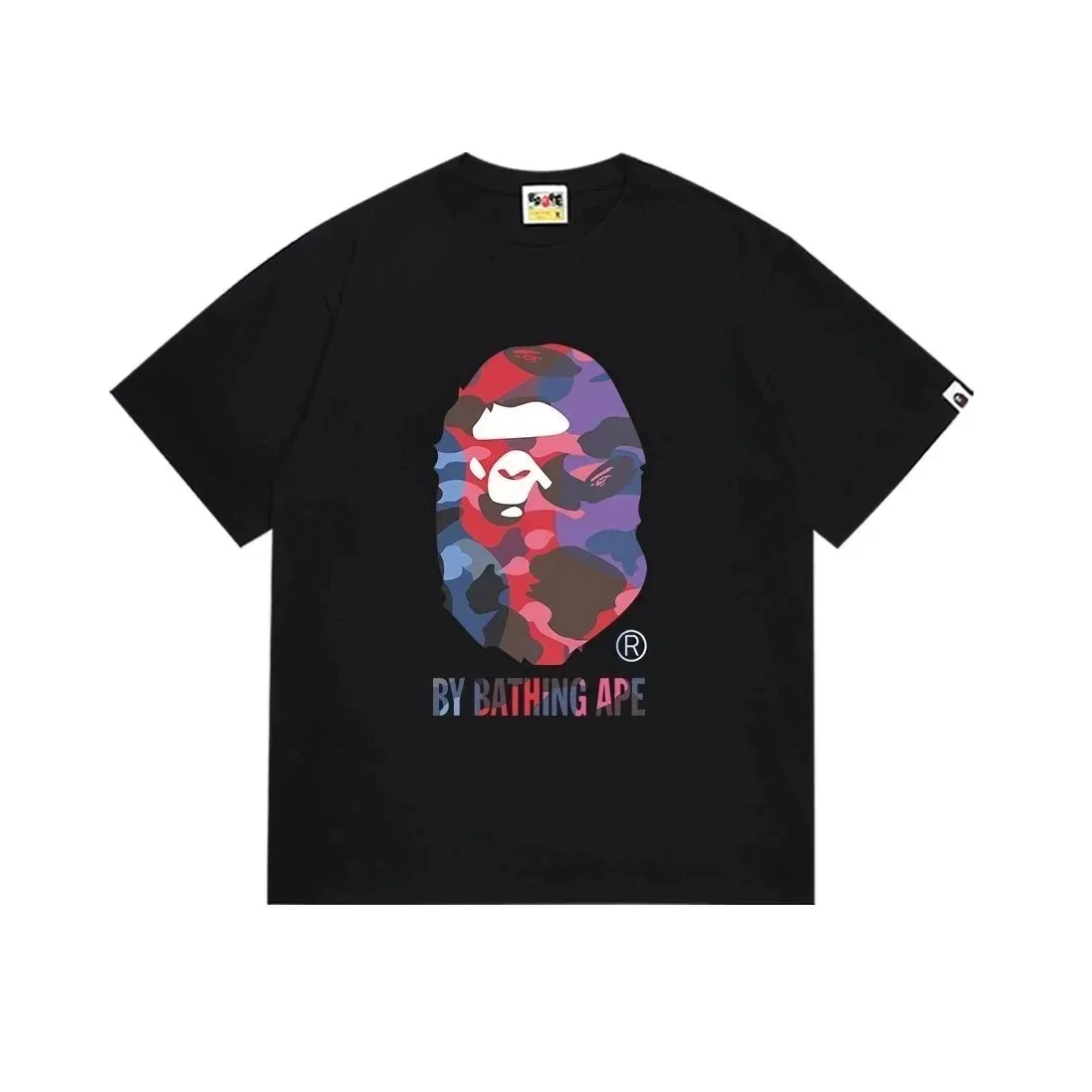 A Bathing Ape A Bathing Ape Multi Camo Head T-Shirt Black Black - 1
