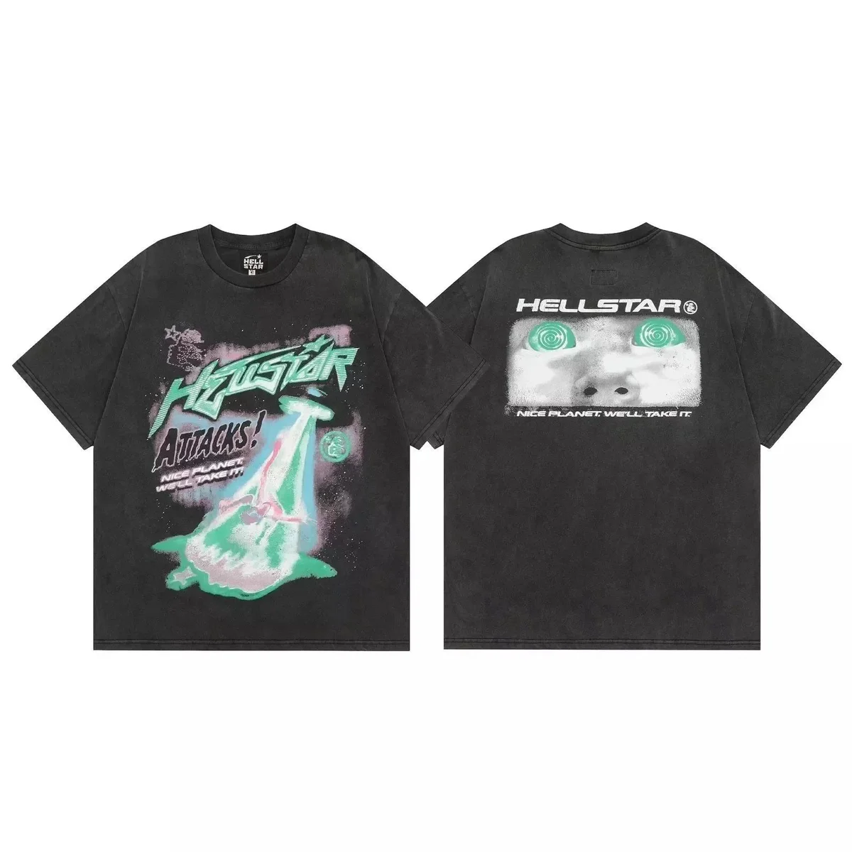 Hellstar Hellstar Studios Attacks! Graphic T-Shirt Black Black - 1