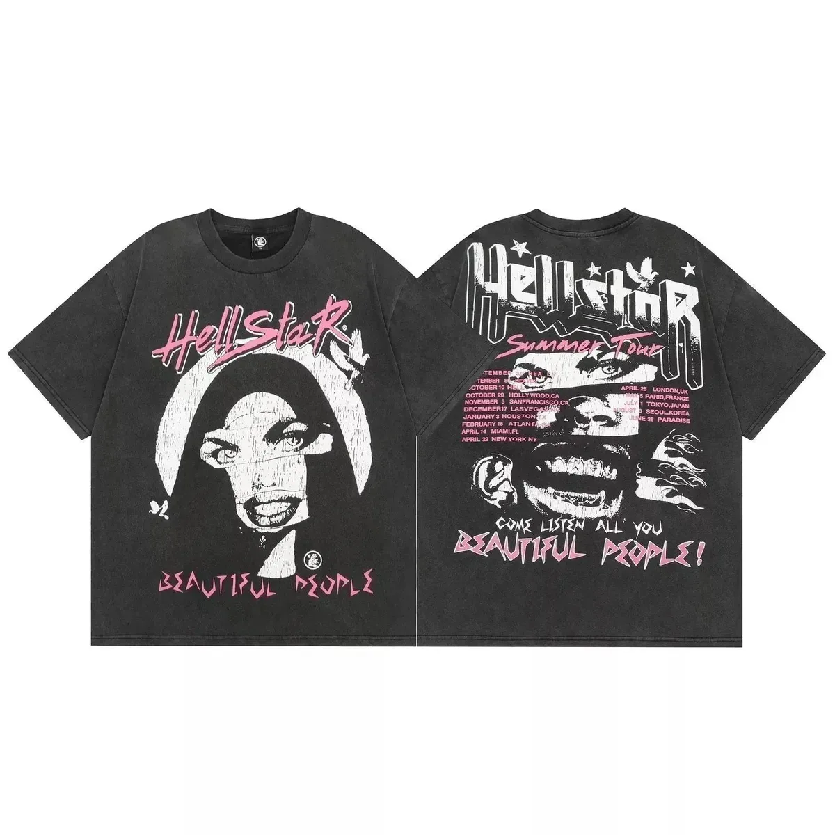 Hellstar Hellstar Summer Tour Black T-Shirt Black - 1