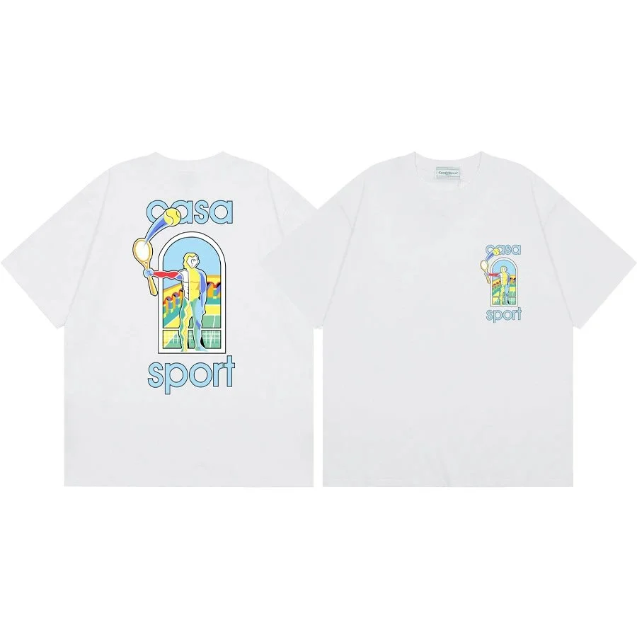 Casablanca White Casa Sport Graphic T-Shirt White - 1