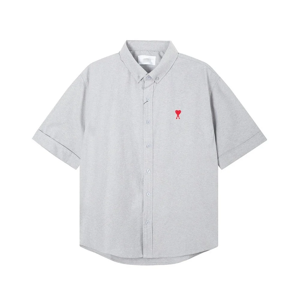 Acne Studios Acne Studios Face Grey Button-Up Shirt Grey - 1