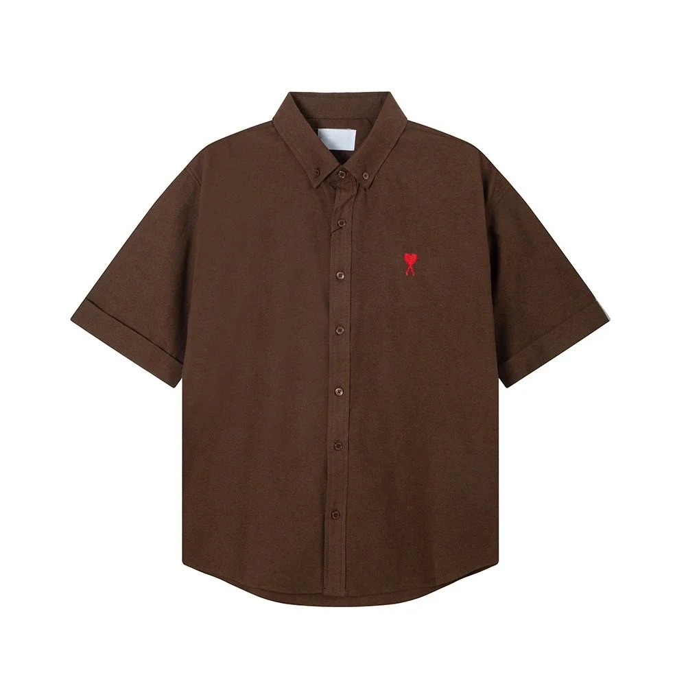 Acne Studios Acne Studios Face Brown Button-Up Shirt Brown - 1