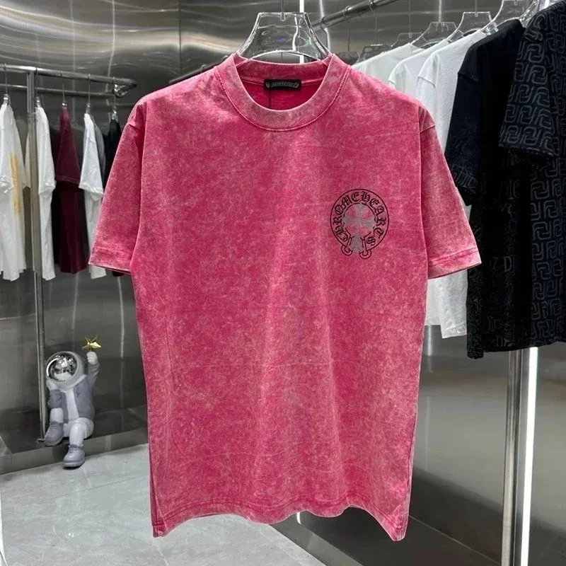 Chrome Hearts Chrome Hearts Pink Acid Wash T-Shirt Pink - 1
