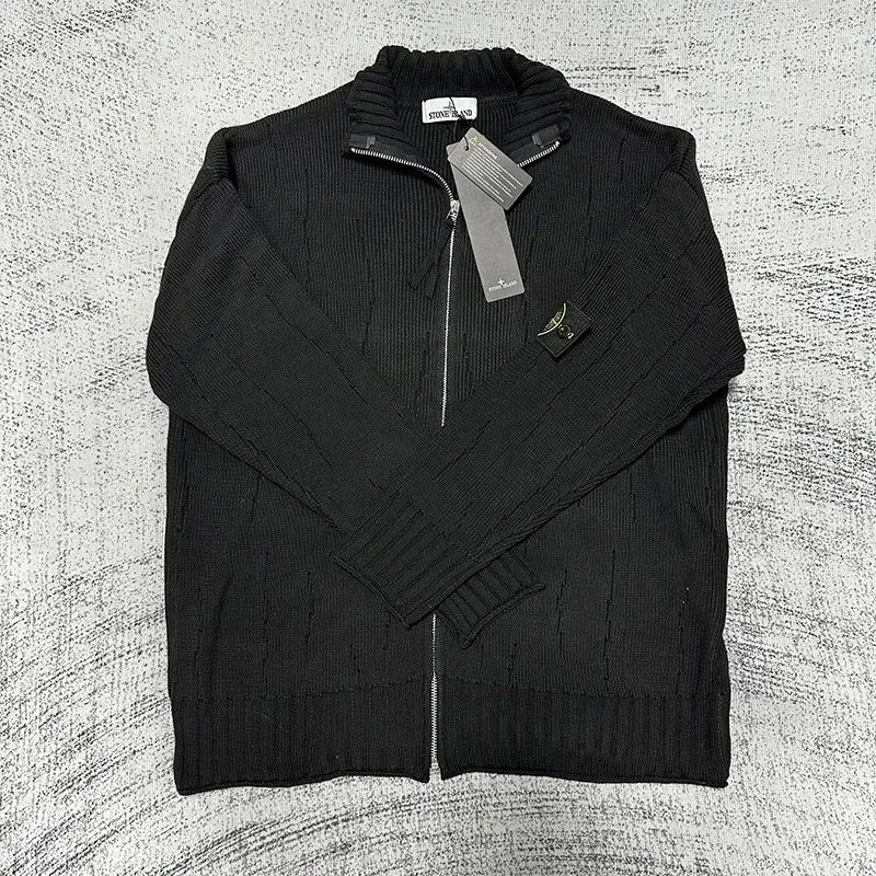Stone Island Shadow Project Black Zip-Up Sweater