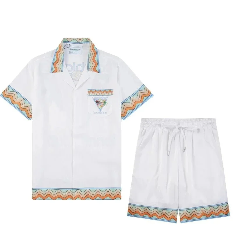 Casablanca Casablanca Tennis Club White Set with Wavy Trim White