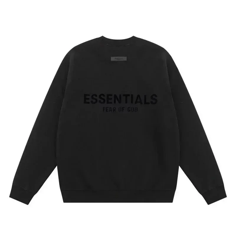 Fear of God Fear of God Essentials Black Crewneck Sweatshirt Black - 1