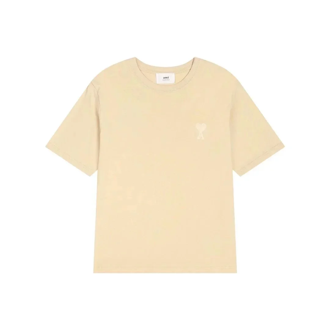 Ami Paris Ami Paris T-Shirt Beige Solid Beige - 1